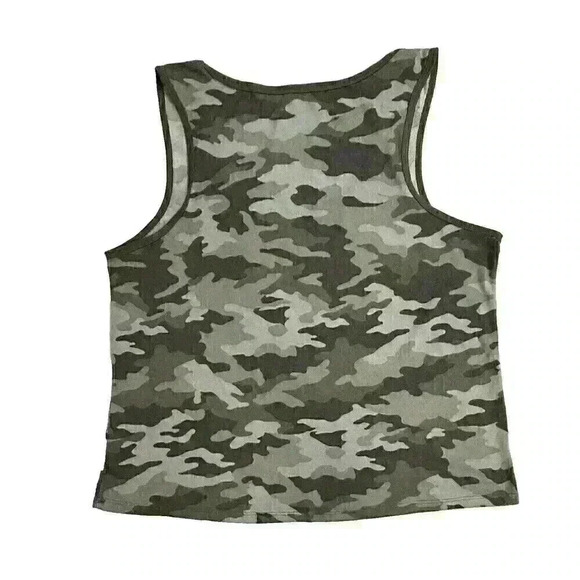 Lucky Brand Womens XXL Green Camo Soft Tank Top Poly/Spandex Stretch Lightweight - Picture 6 of 7